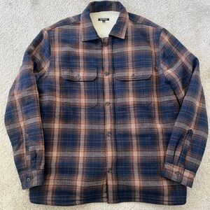 Men's Large Express Plaid Jacket with Sherpa lining